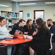Students in Petone Library WEB